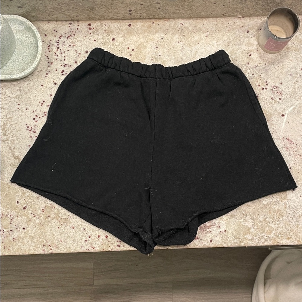 Aerie Cozy Black Shorts Small